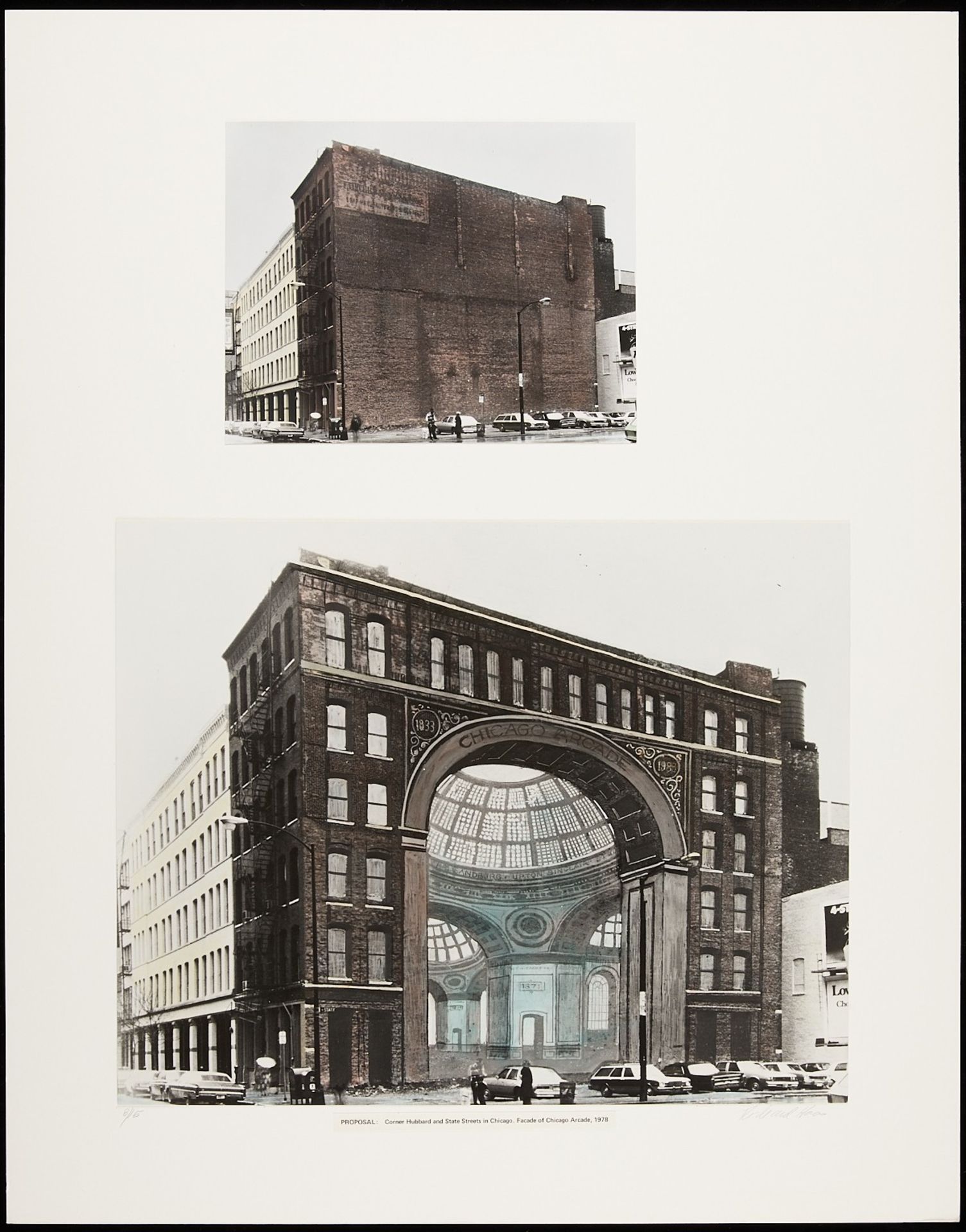 Richard Haas Photomontage Proposal Chicago Arcade - Image 3 of 7