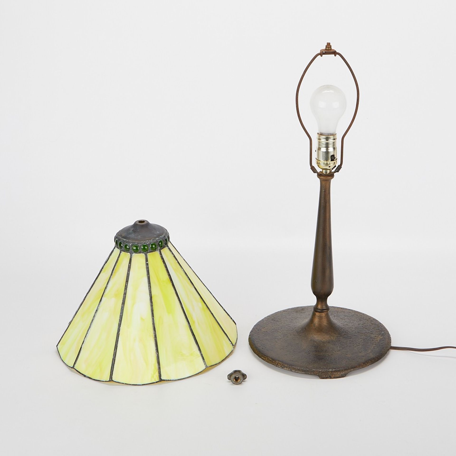 ALMCO Vintage Slag Glass Lamp - Bild 6 aus 11