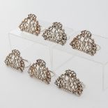 Set 6 Sterling Napkin Rings Hamilton & Inches