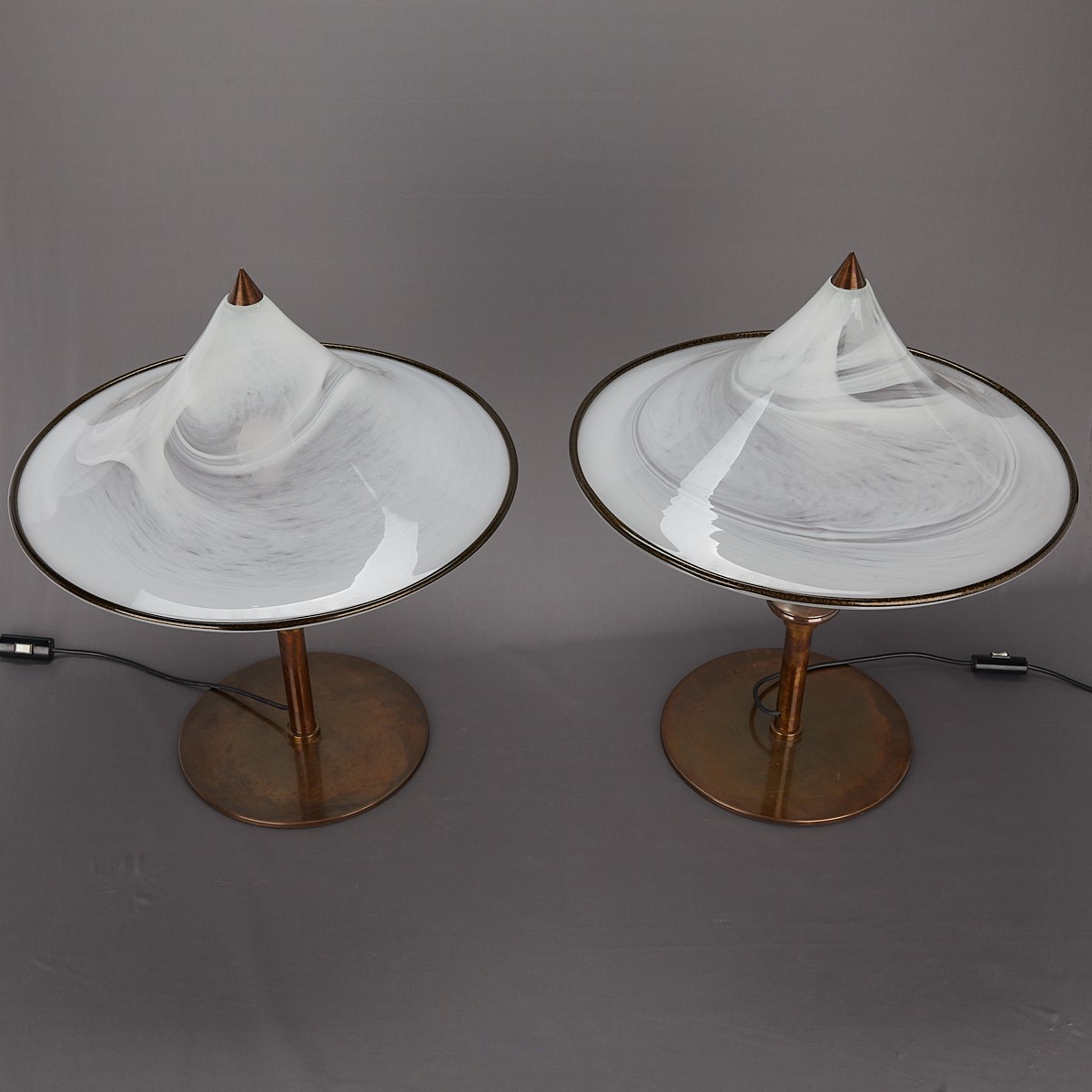 Italian Murano Tables Lamps Attr. Leucos - Image 5 of 15