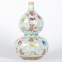 Modern Chinese Porcelain Double Gourd Vase