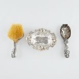 3 Sterling & Silver Art Nouveau Dressing Items