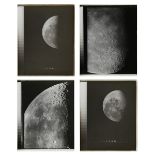 4 Vintage Mt. Wilson Dry Plates of the Moon