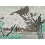 Fumio Kitaoka "Gate of Nanzenji" Woodblock Print