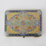 Russian Silver Enamel Cigarette Case