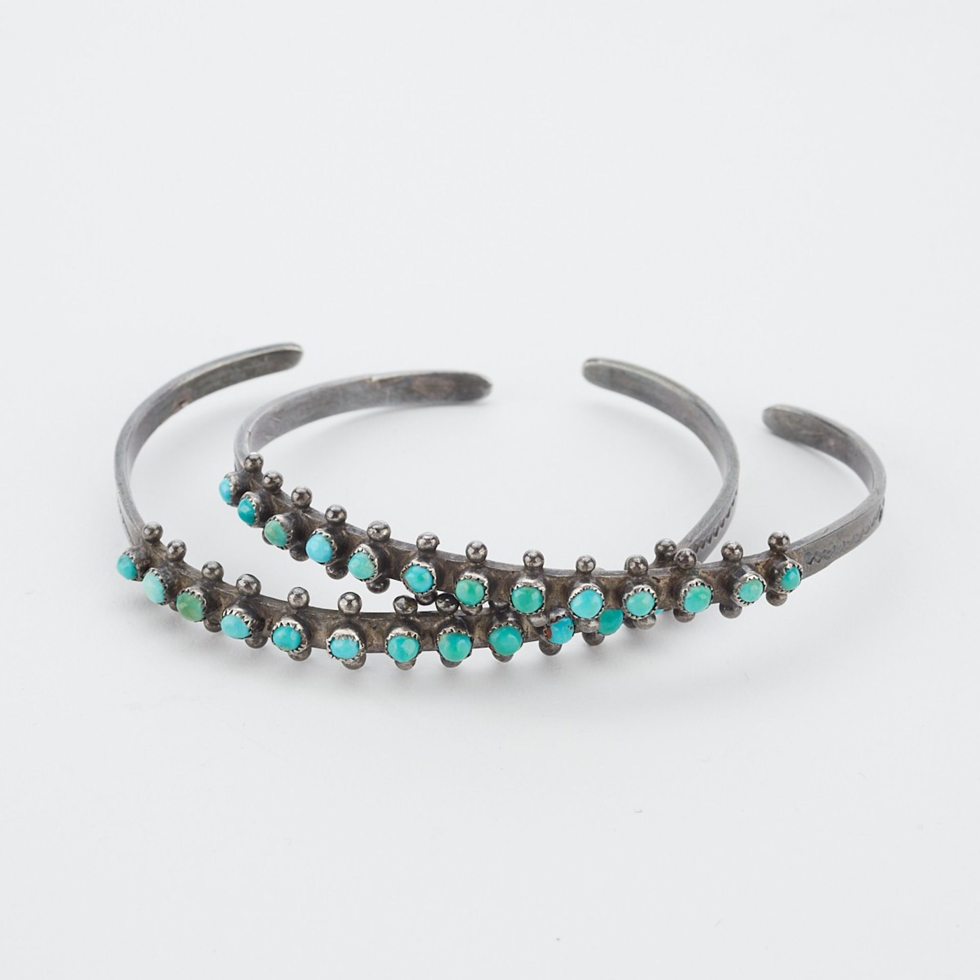 Group of 5 Southwest Turquoise Bracelet Cuffs - Image 10 of 10