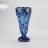 Schneider French Export Mottled Glass Art Vase