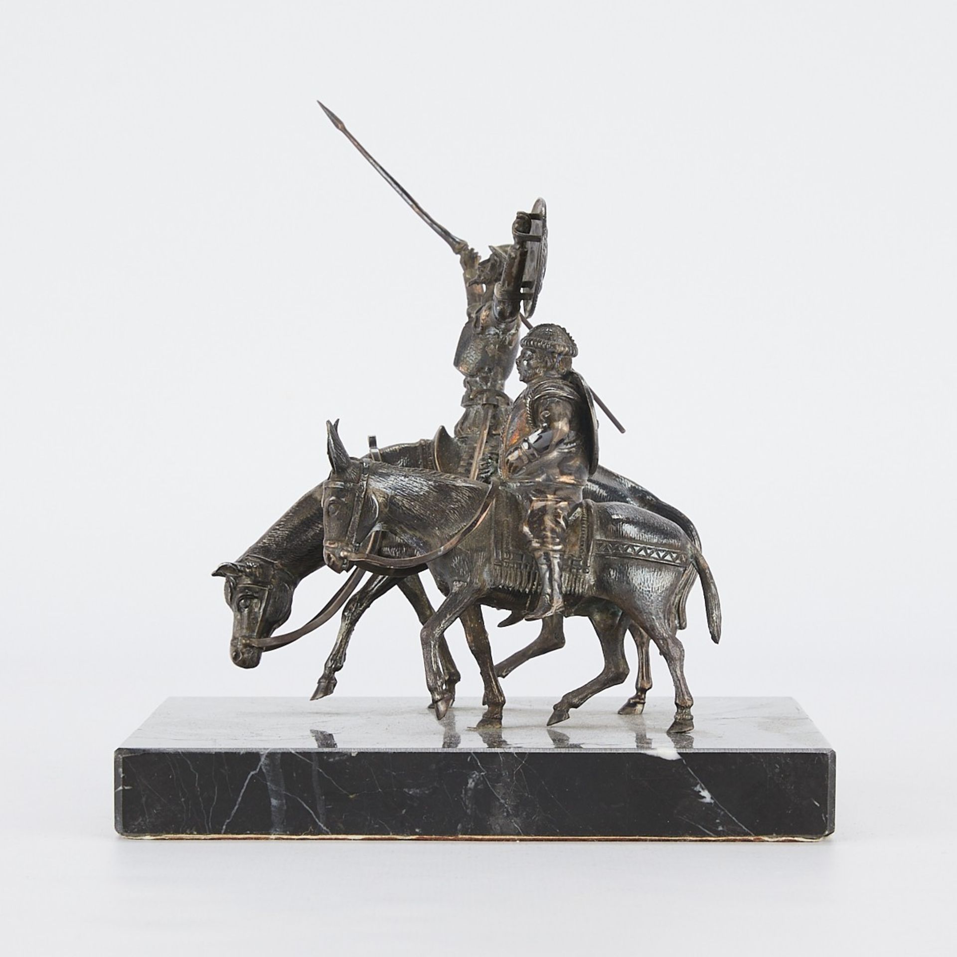 Don Quixote Metal & Marble Sculpture - Bild 4 aus 9