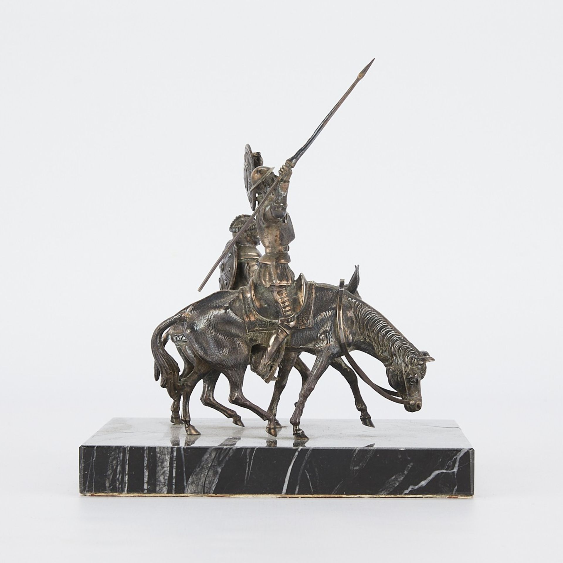 Don Quixote Metal & Marble Sculpture - Bild 6 aus 9