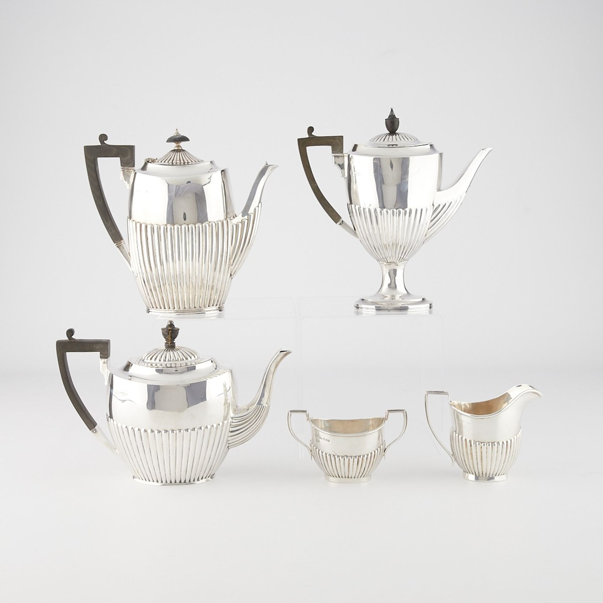 Edwardian Sterling Silver Service Set - Image 4 of 20