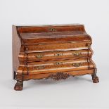 18th c. Dutch Tabletop Bombe Letter Desk