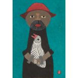 Umetaro Azechi Akai Boshi Red Hat Woodblock Print