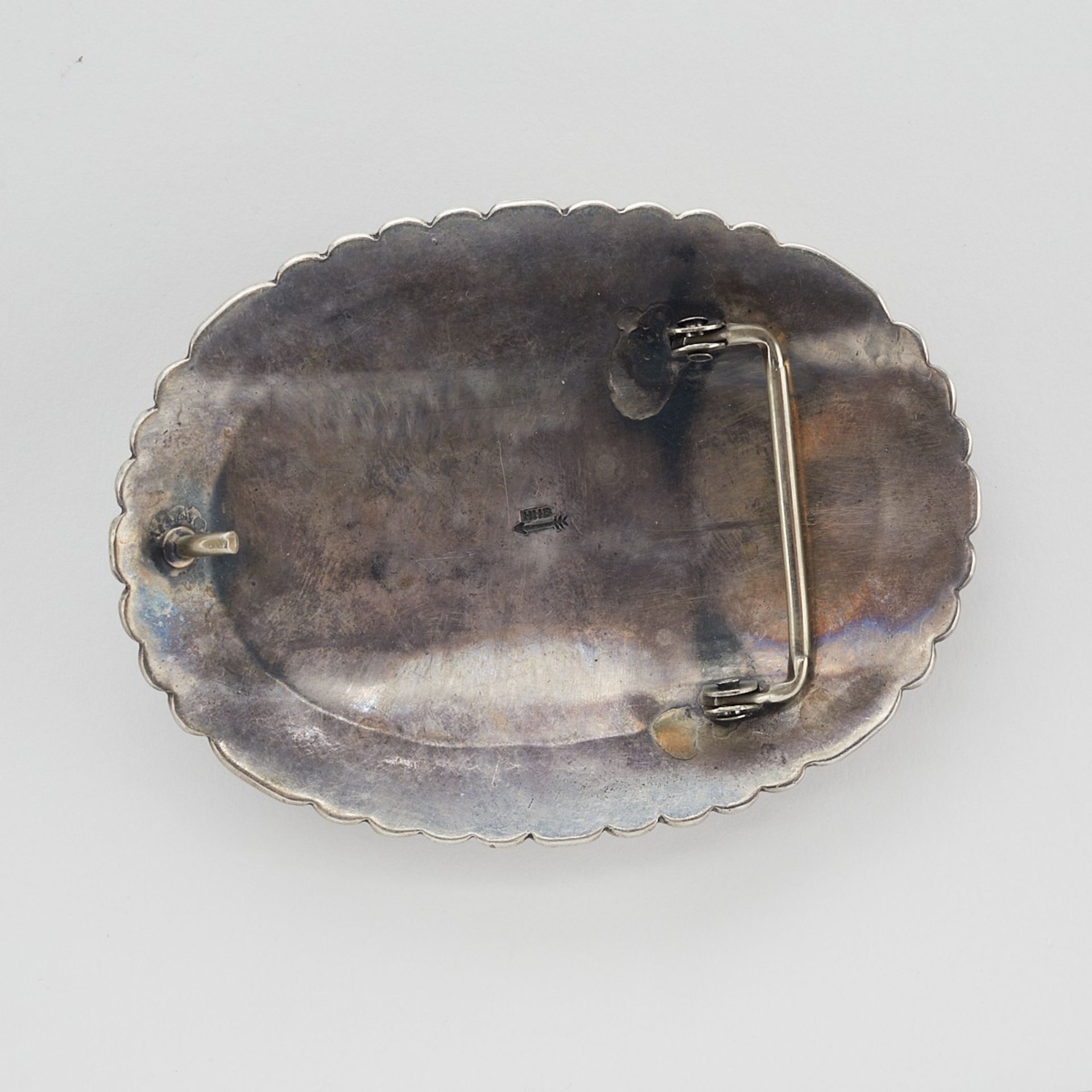 Harry Begay Sterling & Turquoise Belt Buckle - Image 6 of 6