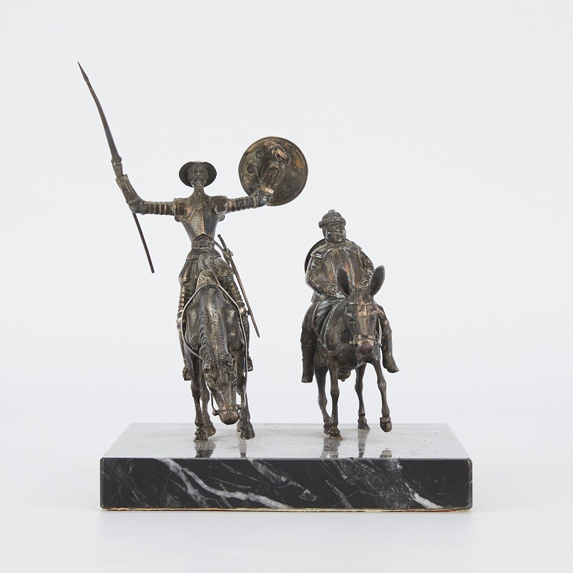 Don Quixote Metal & Marble Sculpture - Bild 3 aus 9
