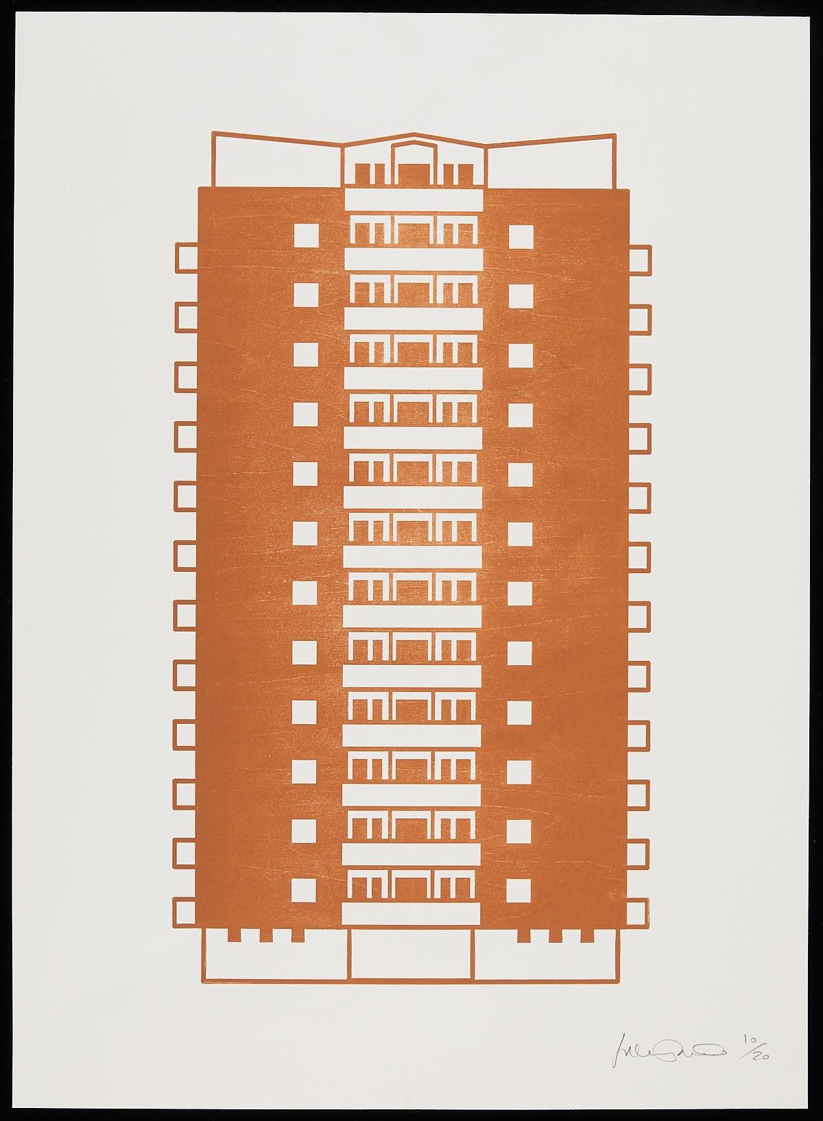 Julian Opie "Apartment 3" Woodcut 2021 - Image 3 of 5
