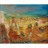 Yitzhak Frenkel Beach Oil Painting