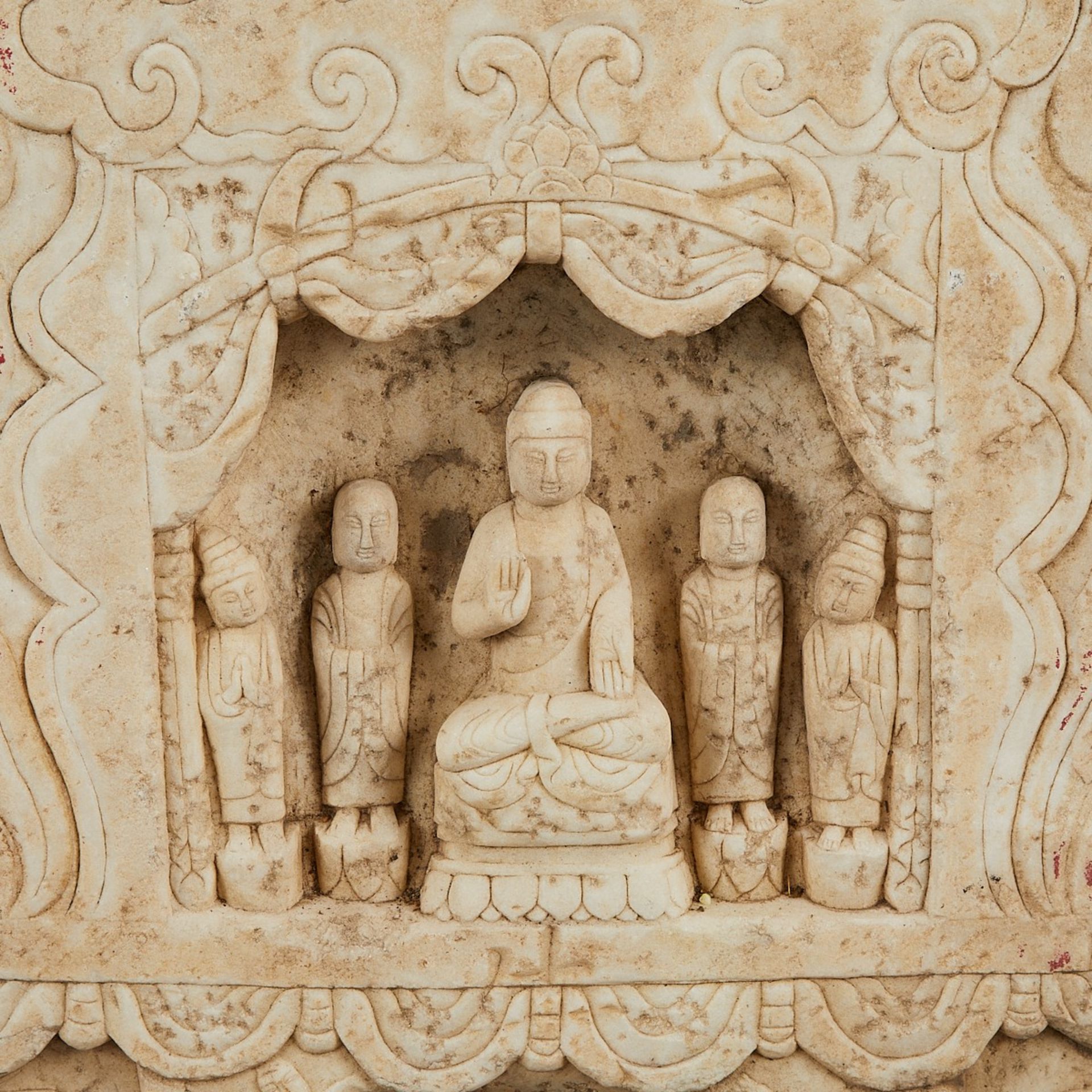 Carved Marble Buddha Vignette - Image 9 of 11