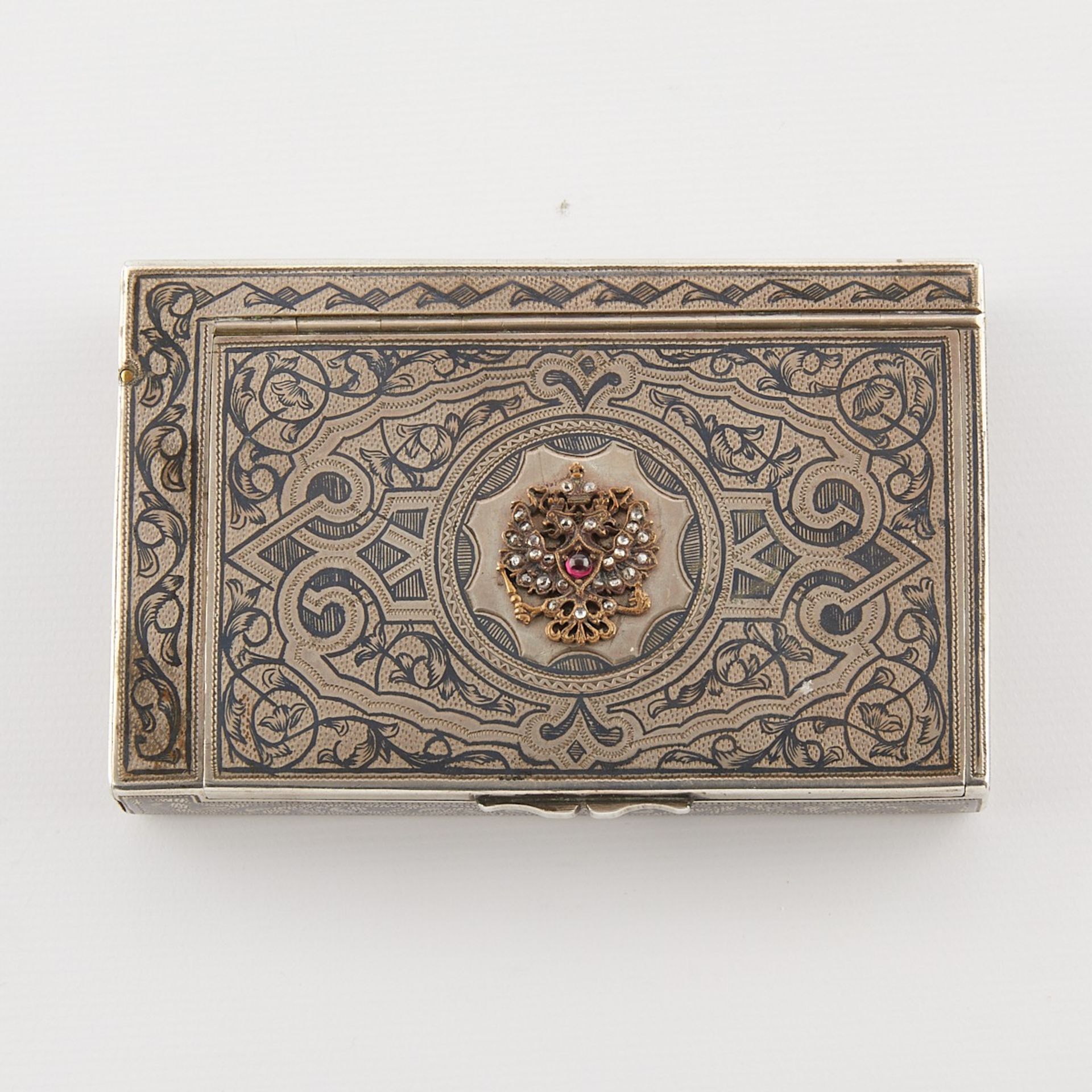 Russian Silver Niello Case