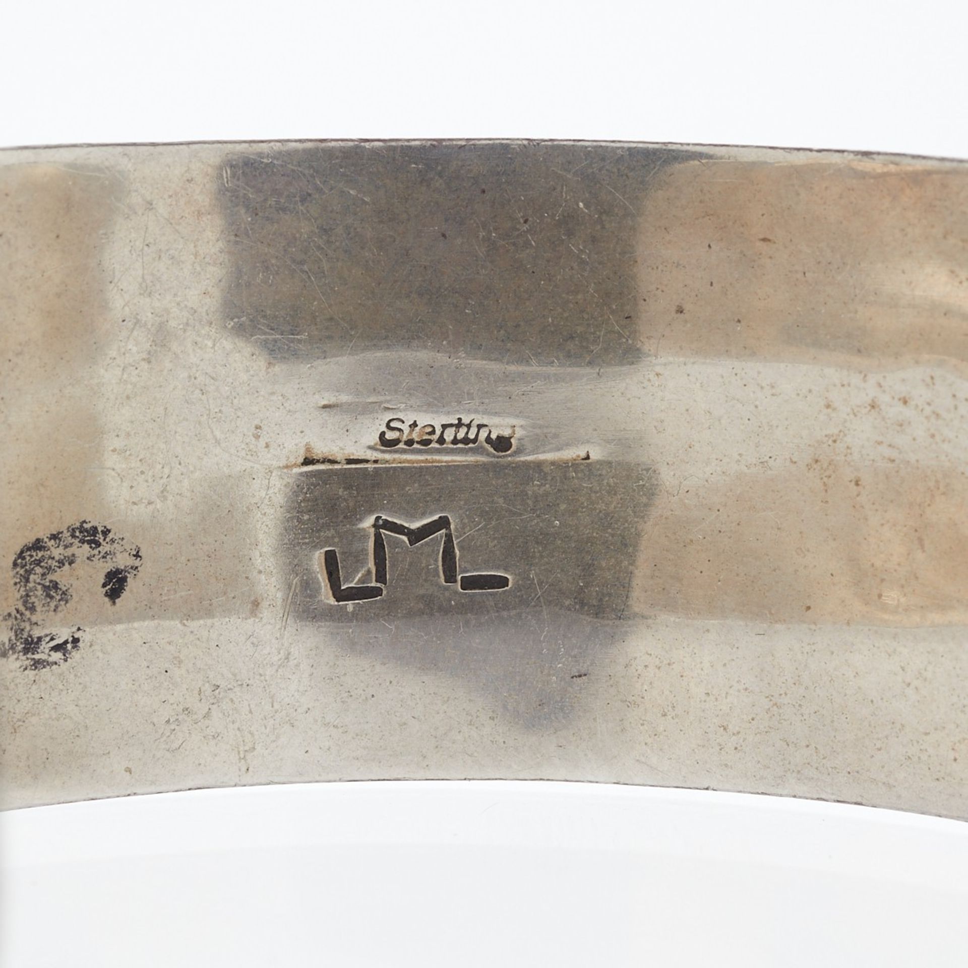 Southwest Sterling & Turquoise Cuff Bracelet - Image 8 of 9