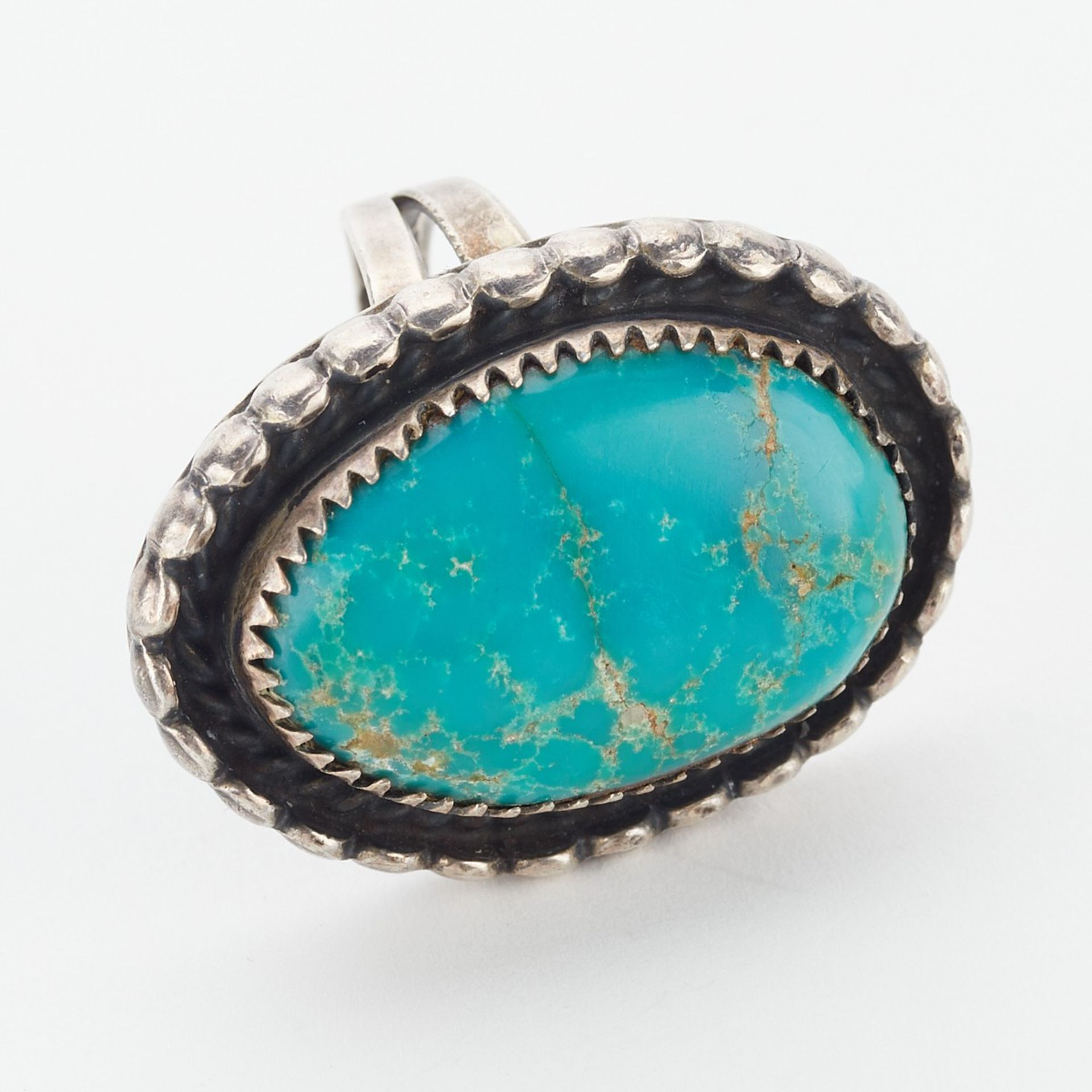 6 Southwest Turquoise Jewelry Rings, Pin, Bracelet - Image 13 of 16