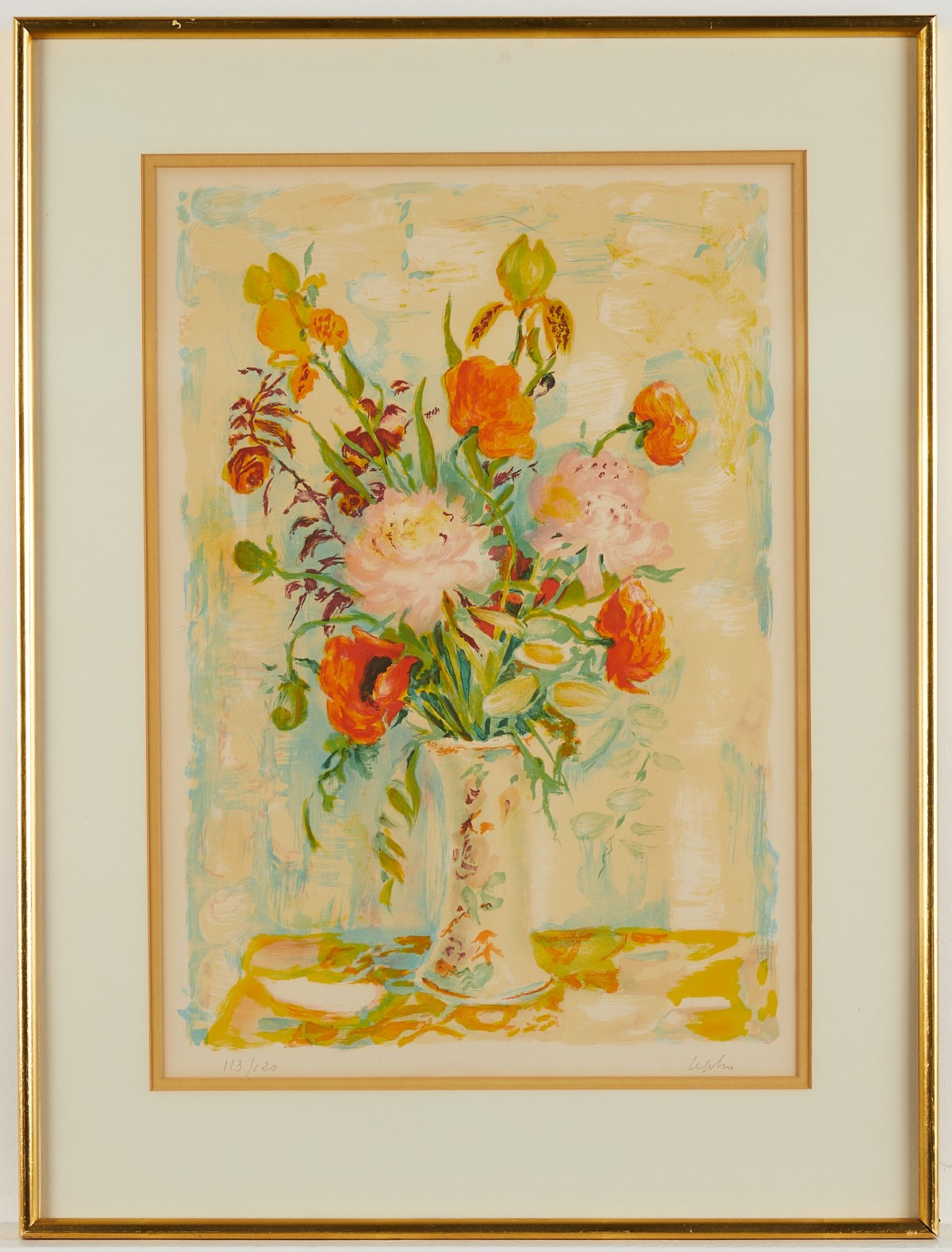 Le Pho "Bouquet of Flowers" Lithograph - Image 3 of 9