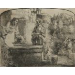 Rembrandt Christ & Samarian Woman 4th State Print