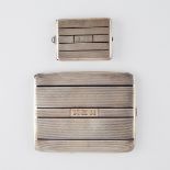 Pair of Elgin Art Deco Sterling Silver Cases