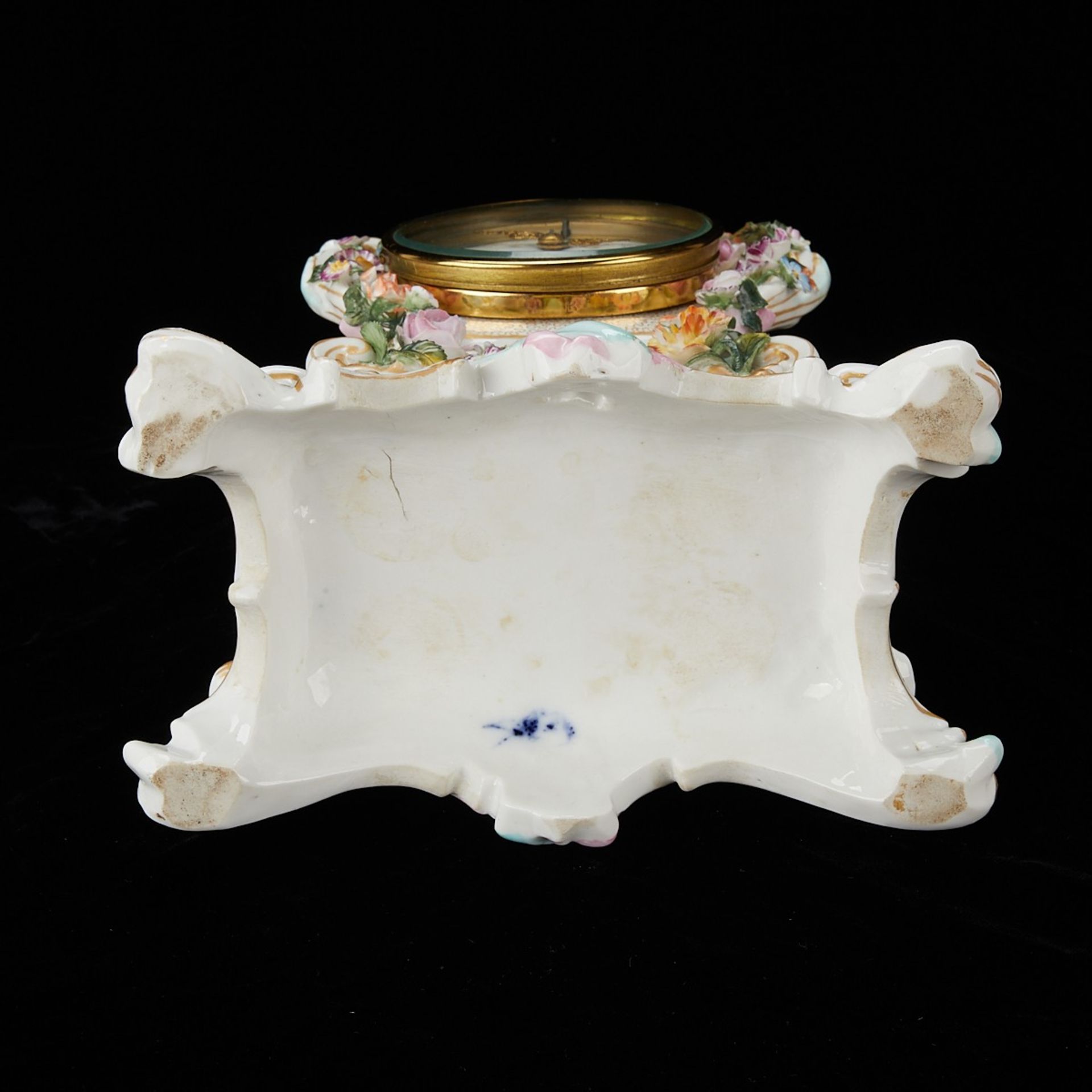 Dresden Porcelain Clock w/ Baby & Flowers - Image 13 of 14