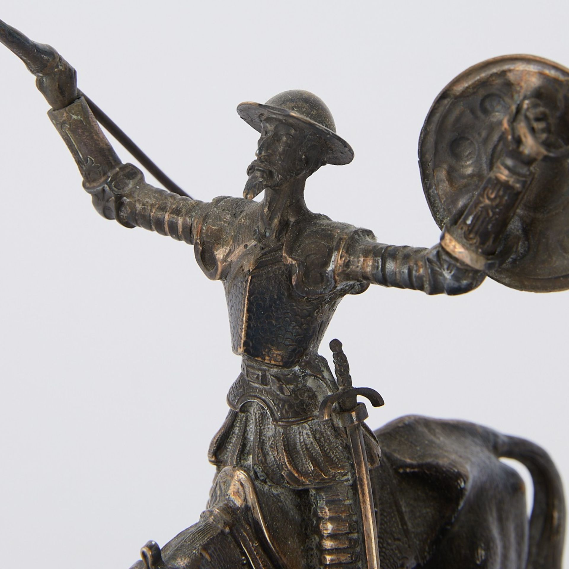 Don Quixote Metal & Marble Sculpture - Bild 2 aus 9
