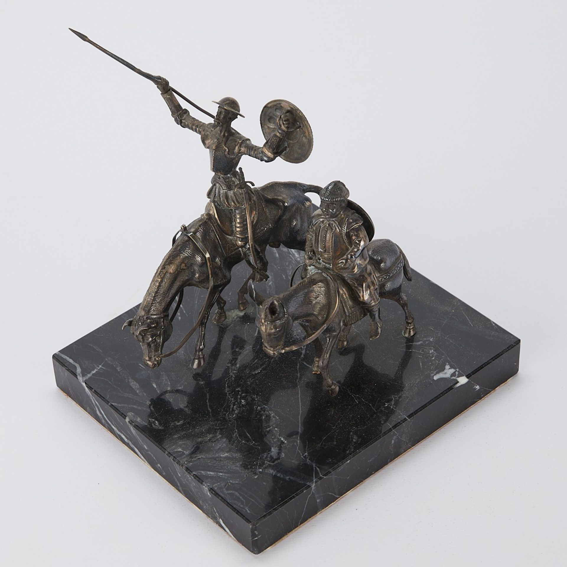 Don Quixote Metal & Marble Sculpture - Bild 8 aus 9