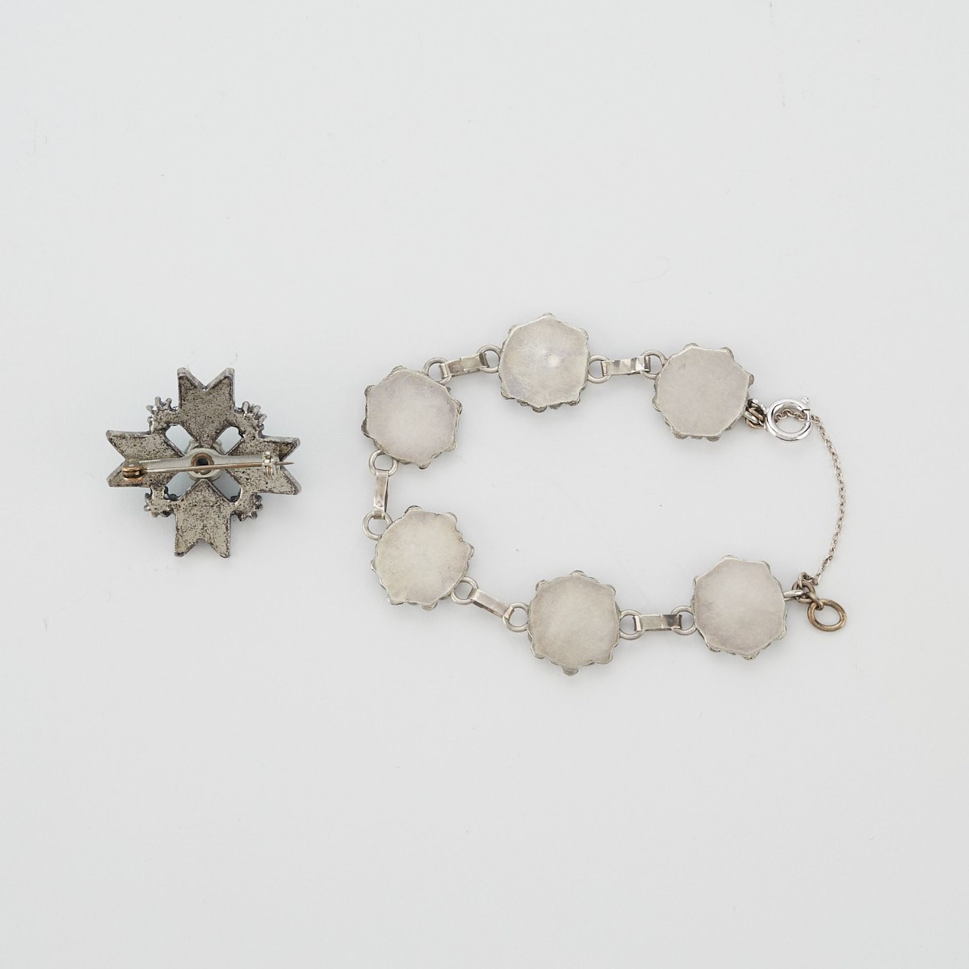 6 Southwest Turquoise Jewelry Rings, Pin, Bracelet - Image 4 of 16