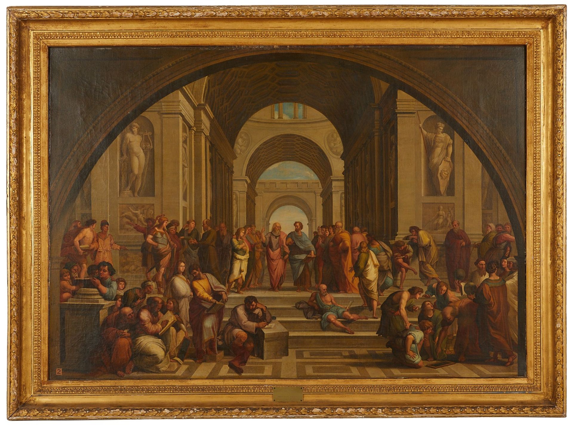 After Raphael School of Athens Painting