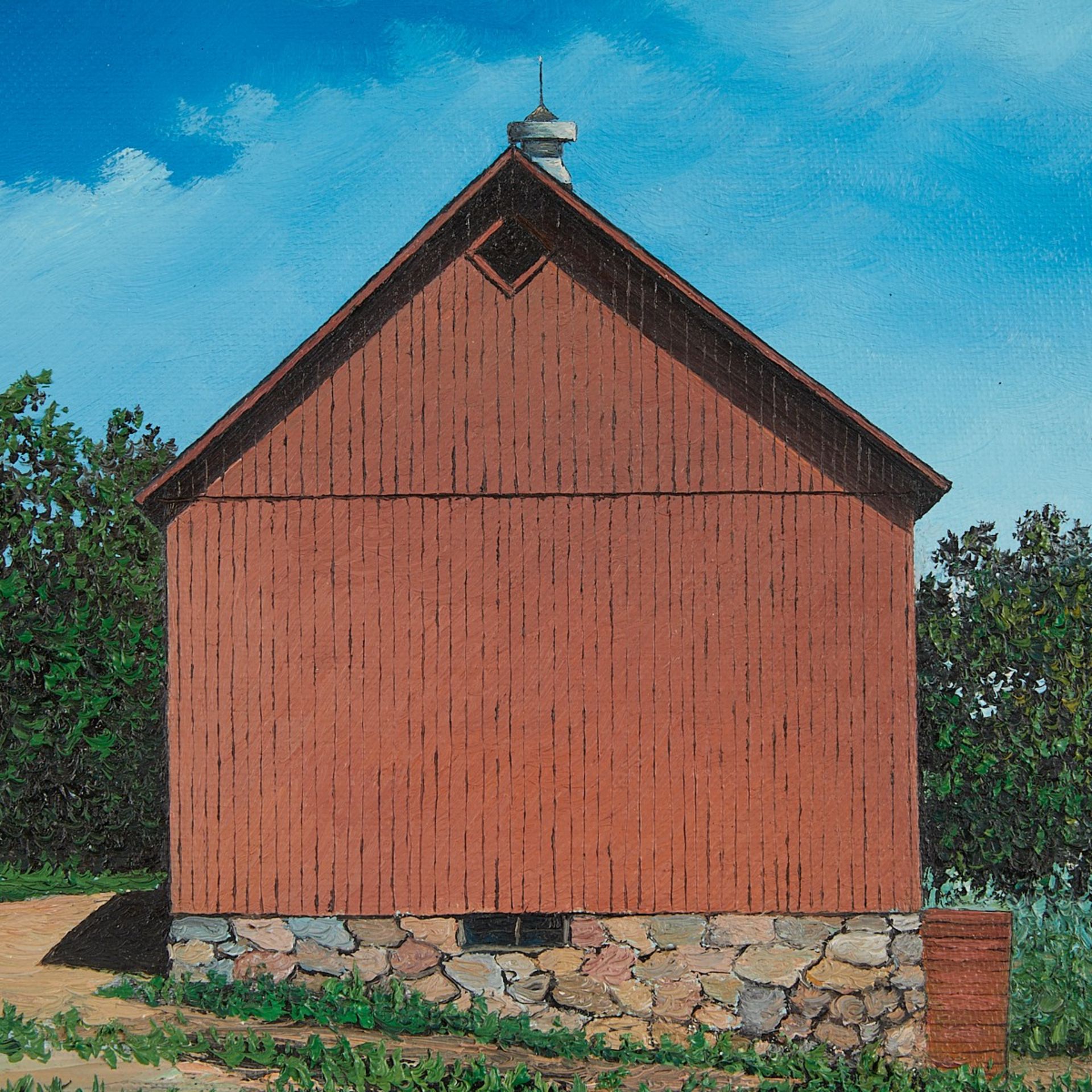 Ron Selbitschka Red Barn Landscape - Image 4 of 7