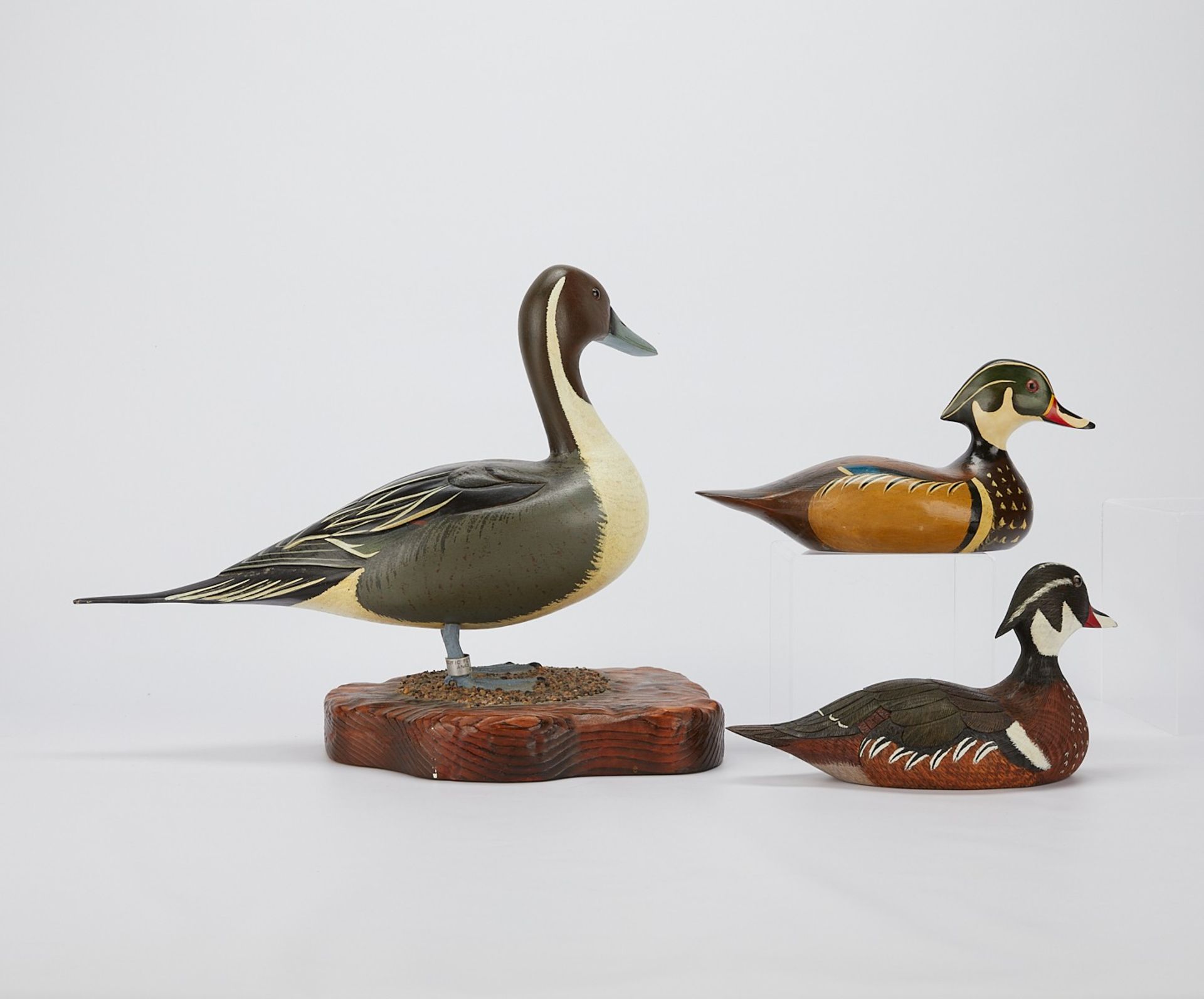 3 Carved Painted Duck Decoys & Models - Image 5 of 18