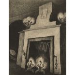 Wanda Gag "Fireplace" Lithograph 1930