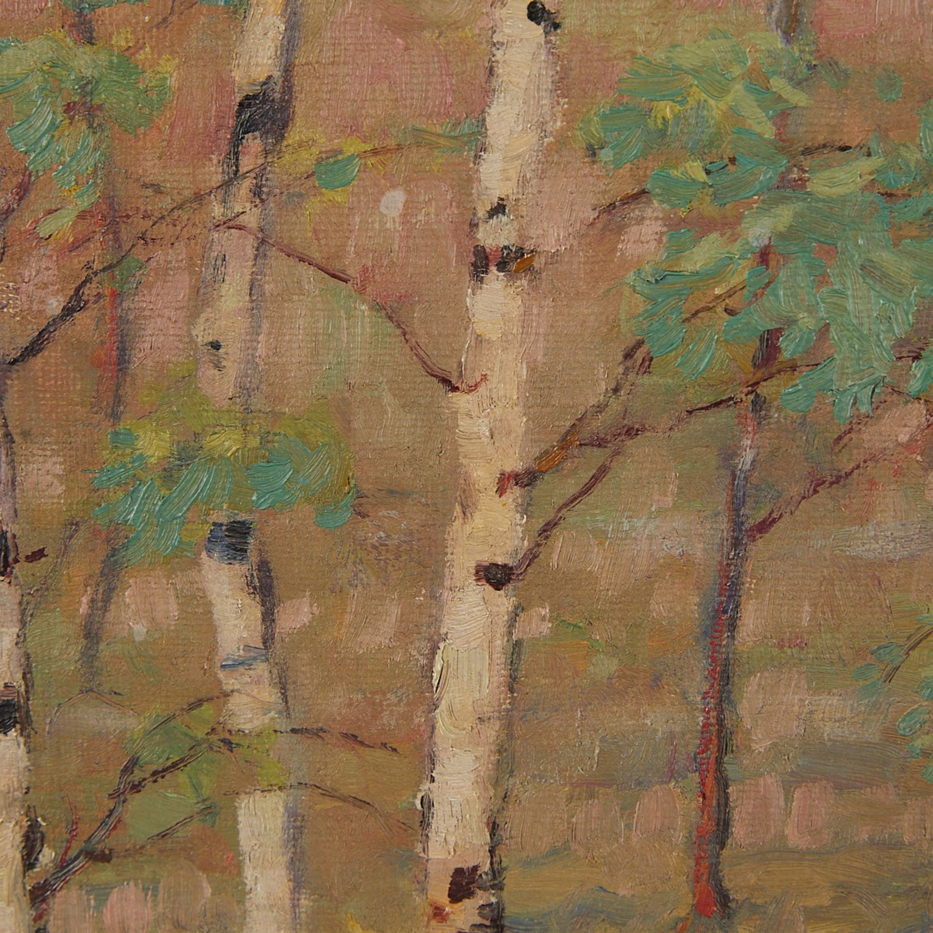 Knute Heldner "Silver Birches" Oil Painting 1932 - Bild 5 aus 8