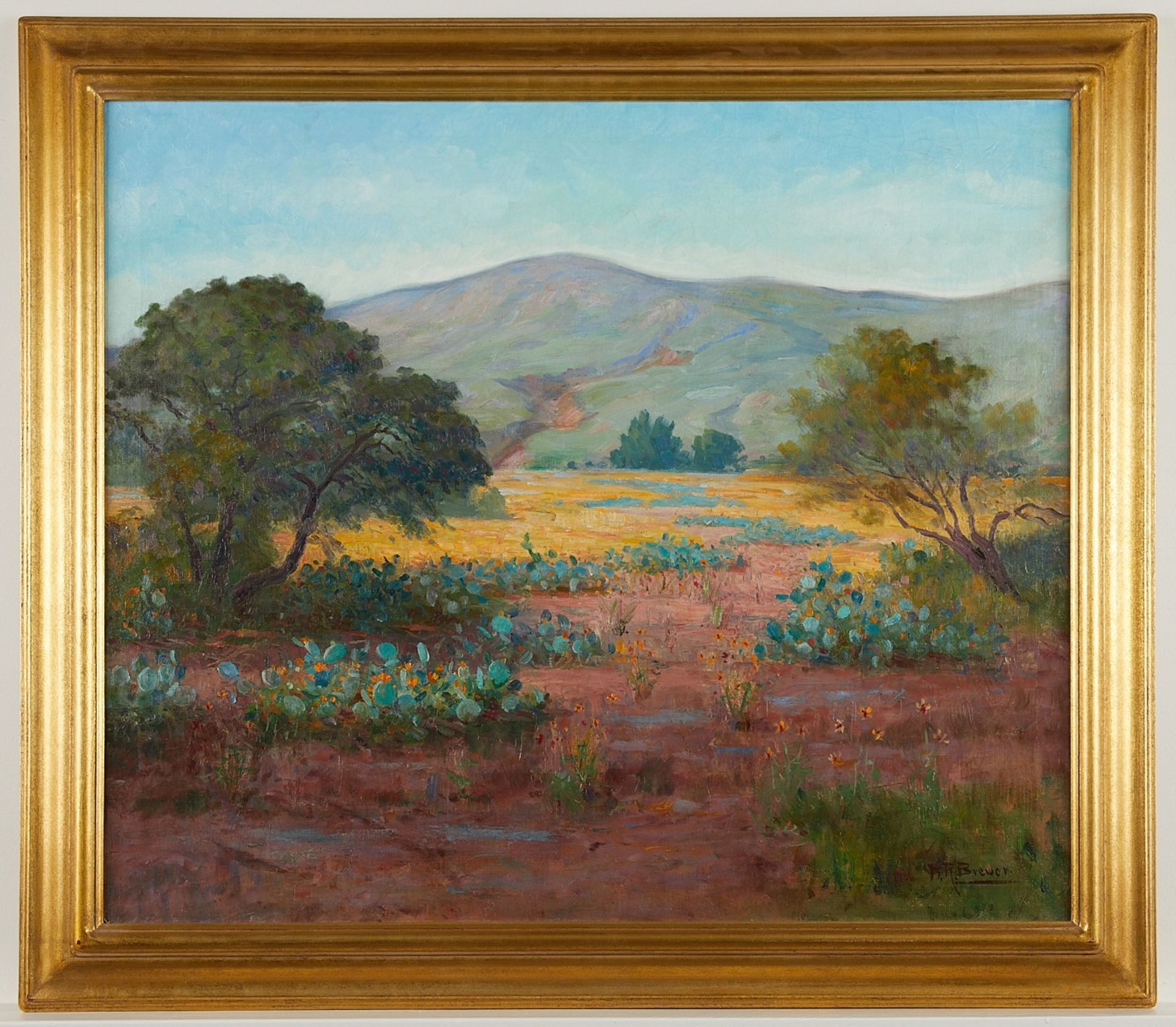 Nicholas Brewer "Texas Hill Country" Oil on Canvas - Bild 3 aus 10