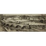 Stuart T. Loughridge "Stone Arch Bridge" Etching