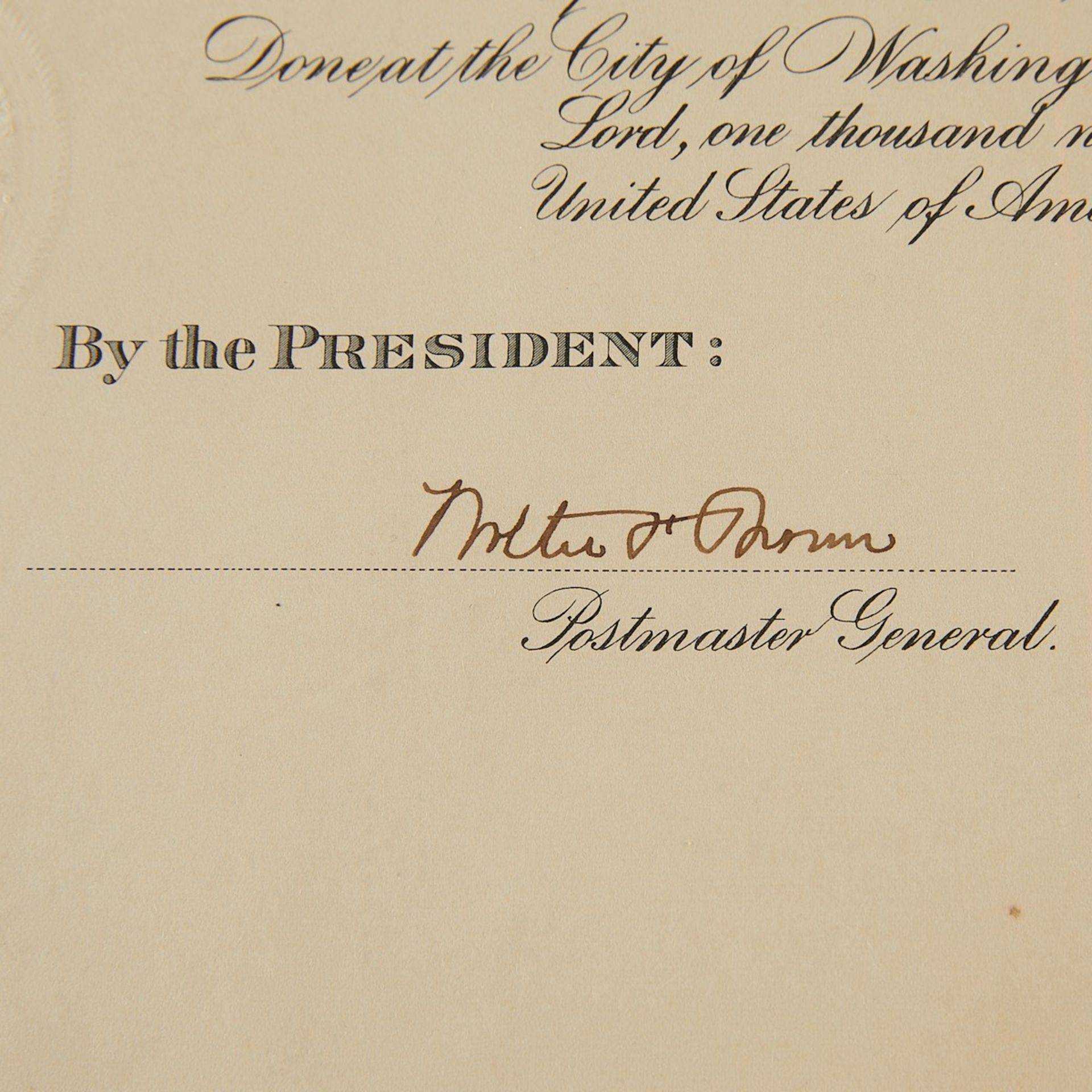 Postmaster Document Signed by Herbert Hoover - Bild 5 aus 7