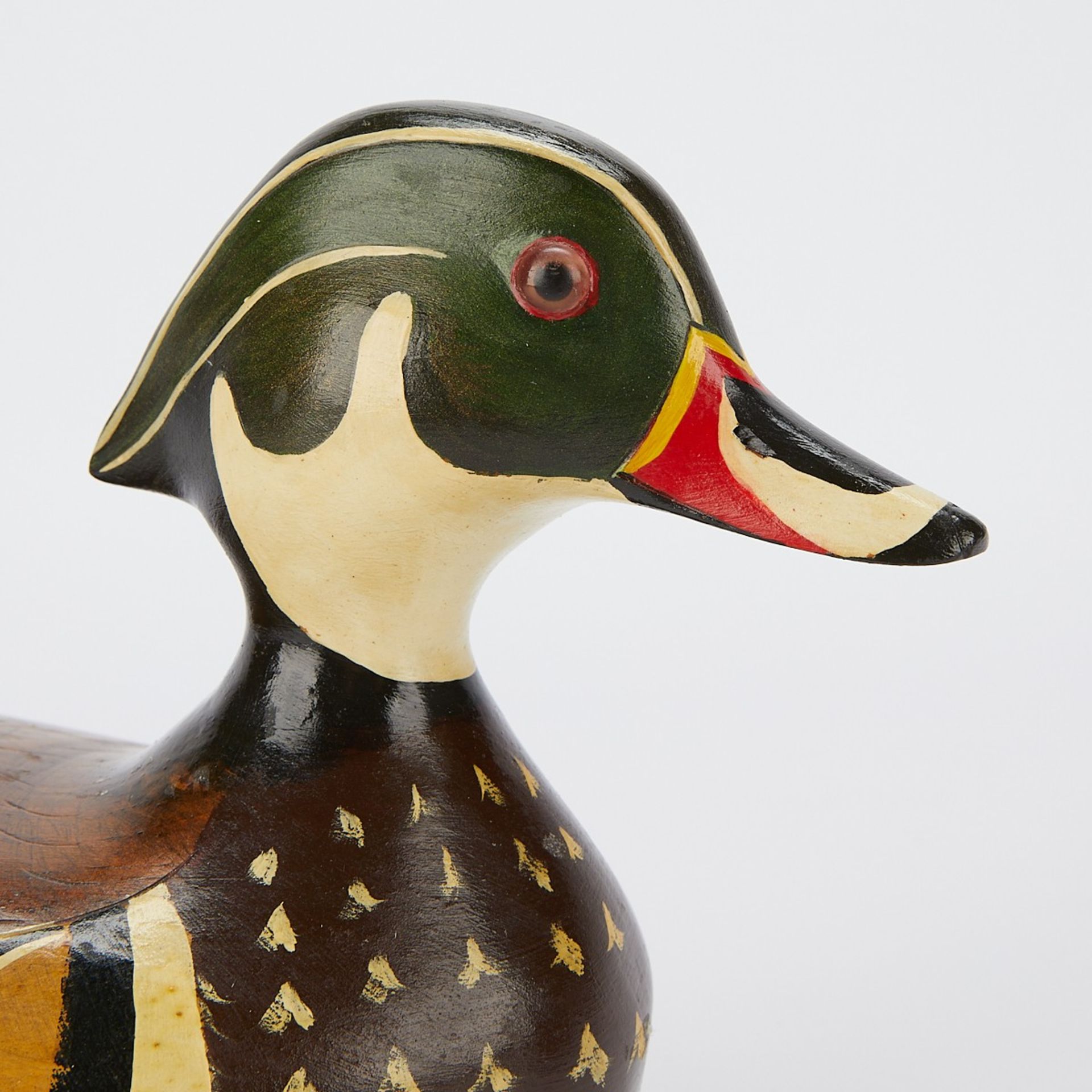 3 Carved Painted Duck Decoys & Models - Image 10 of 18