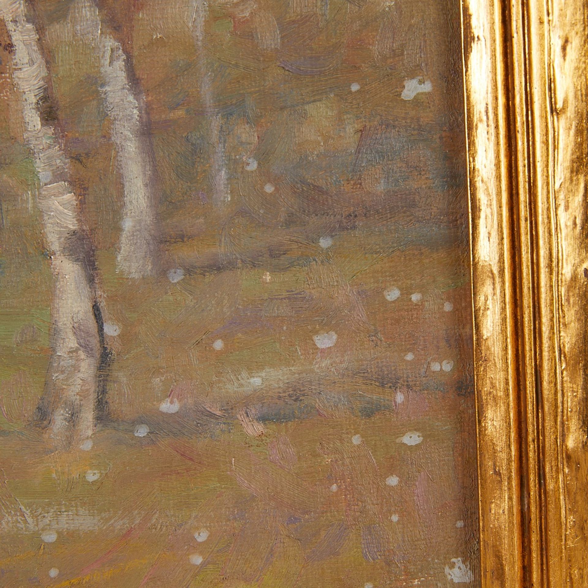 Knute Heldner "Silver Birches" Oil Painting 1932 - Bild 6 aus 8