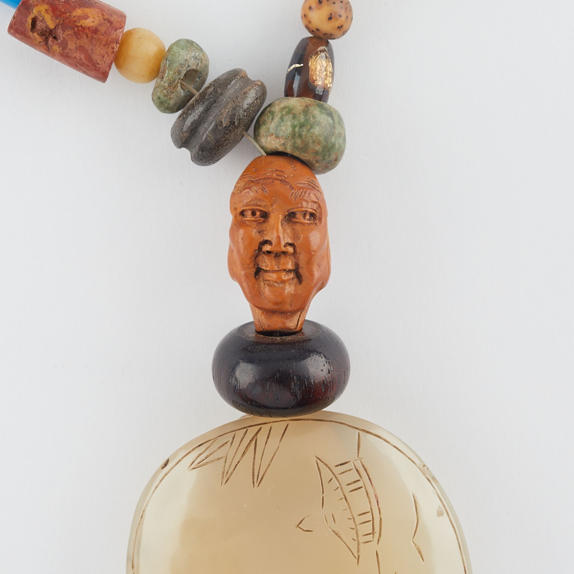 Chinese Chalcedony Belt Hook Necklace - Image 6 of 8