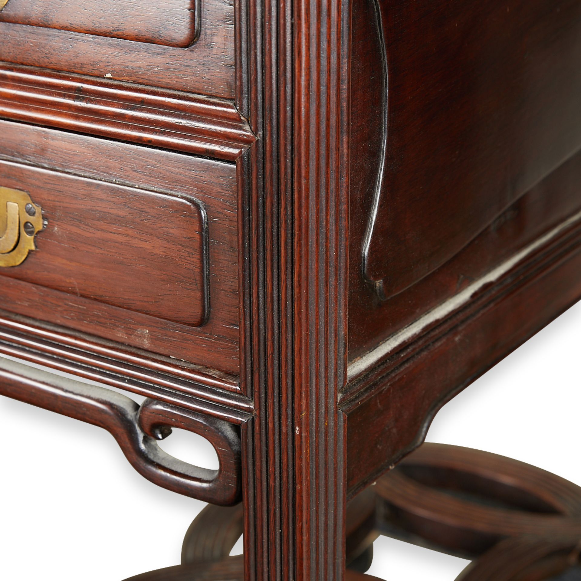 19th c. Chinese Hong Mu Hardwood Desk - Bild 2 aus 12