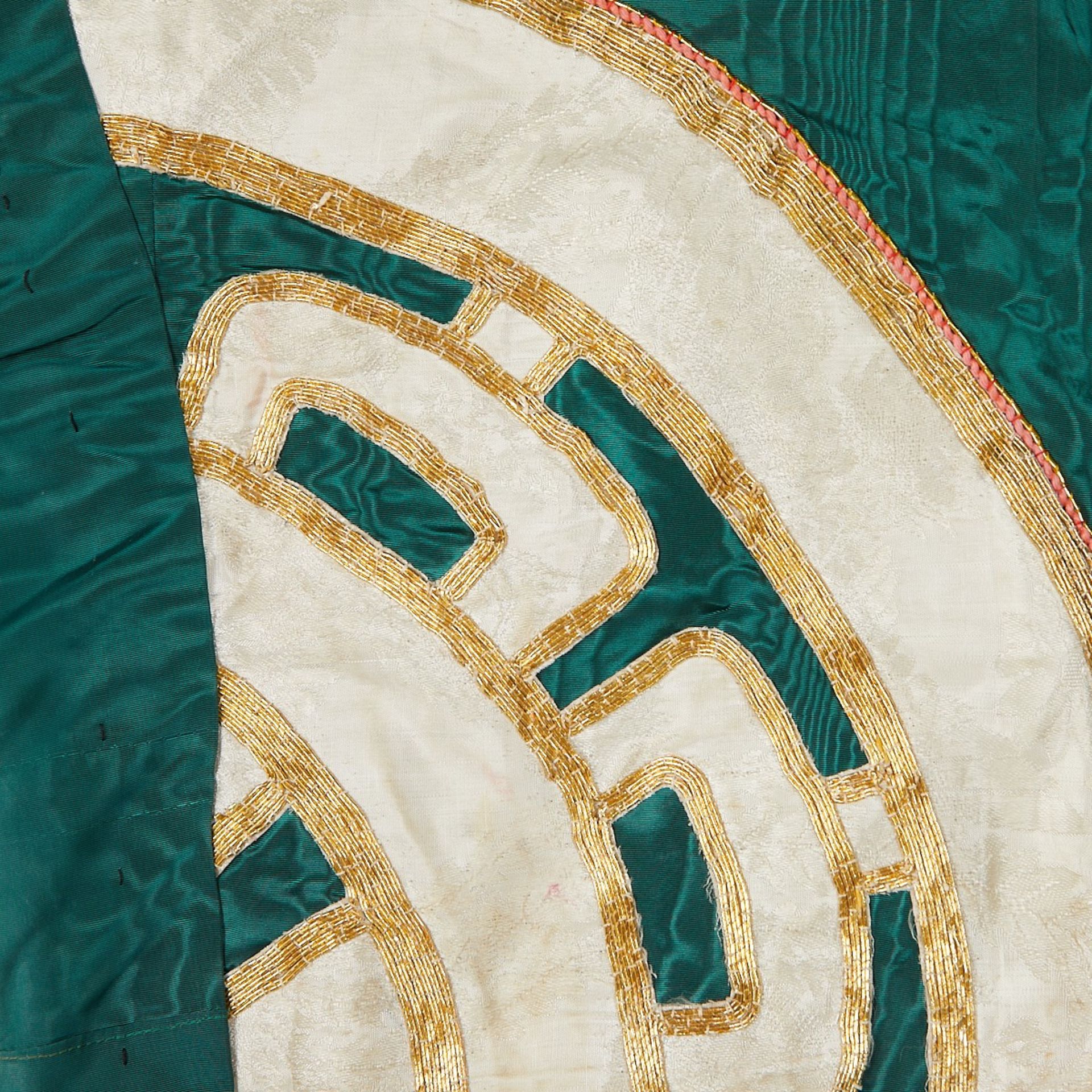 20th c. Japanese Reversible Moire Silk Robe - Bild 6 aus 11