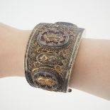 Silver & Gilt Cuff Bracelet Poss. Afghan