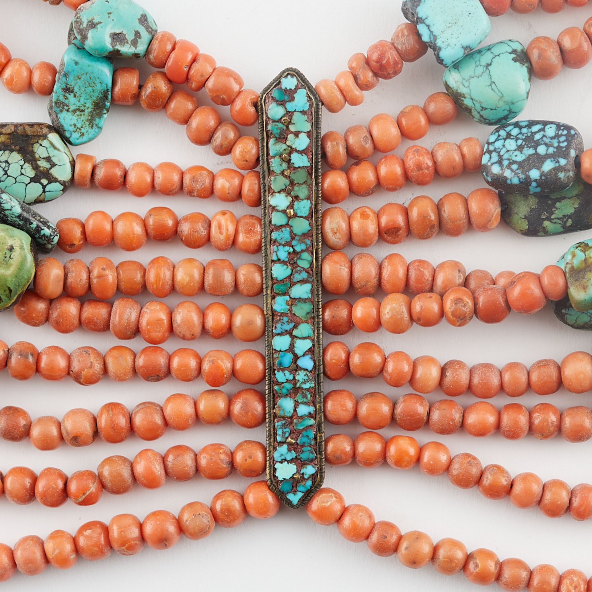 Indian Coral & Turquoise Necklace - Image 2 of 5
