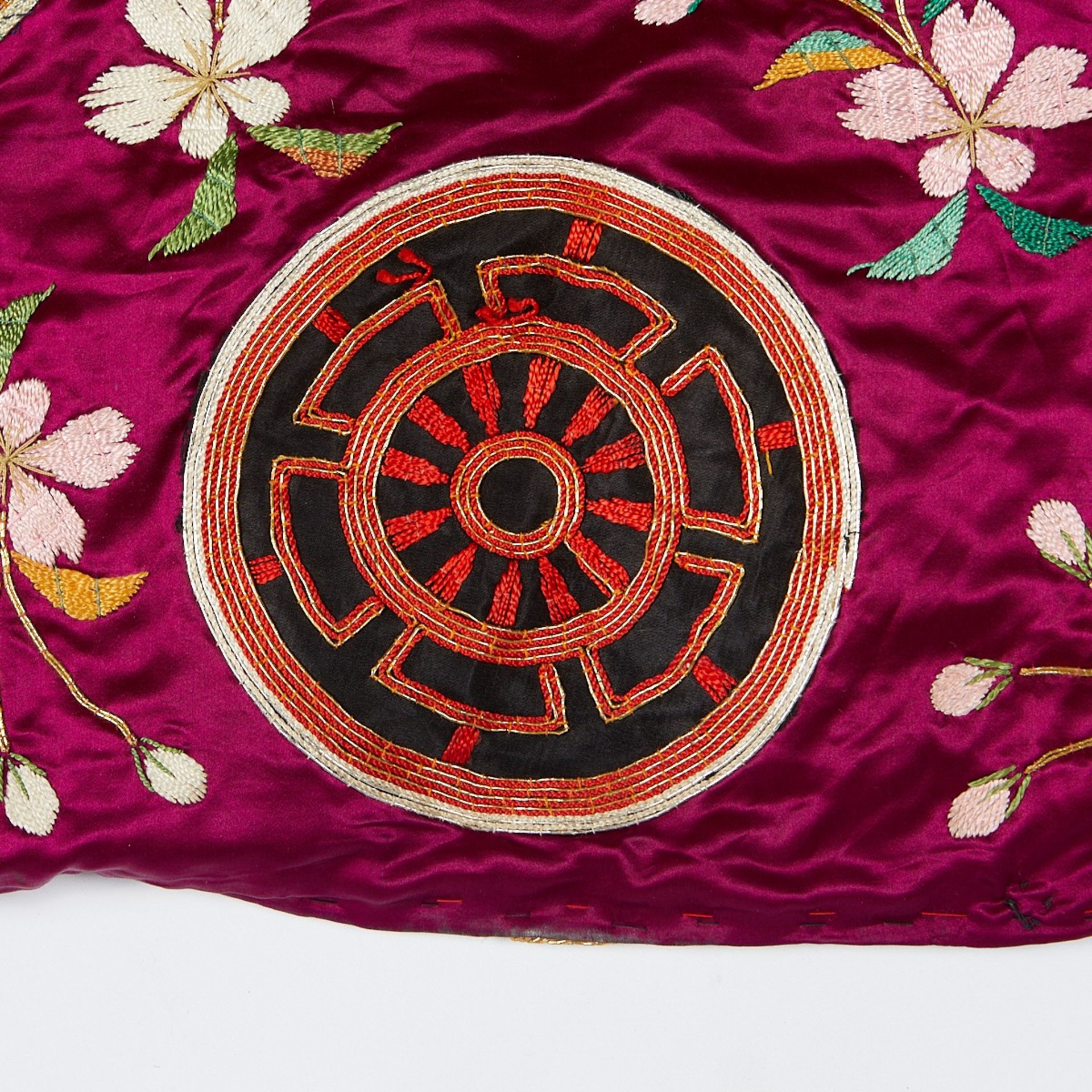 20th c. Japanese Reversible Moire Silk Robe - Bild 11 aus 11