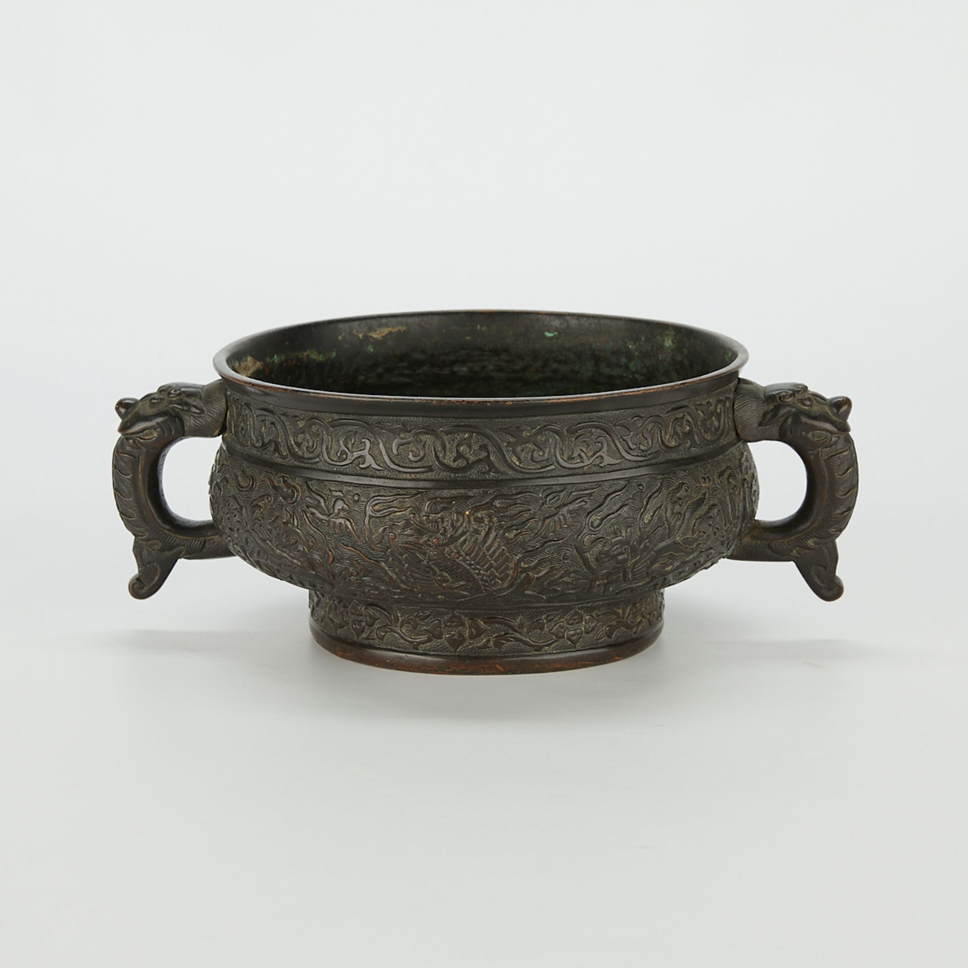 17th c. Chinese Bronze Mythical Beast Censer