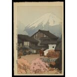 Hiroshi Yoshida "Fujiyama, Okitsu" Jizuri Print