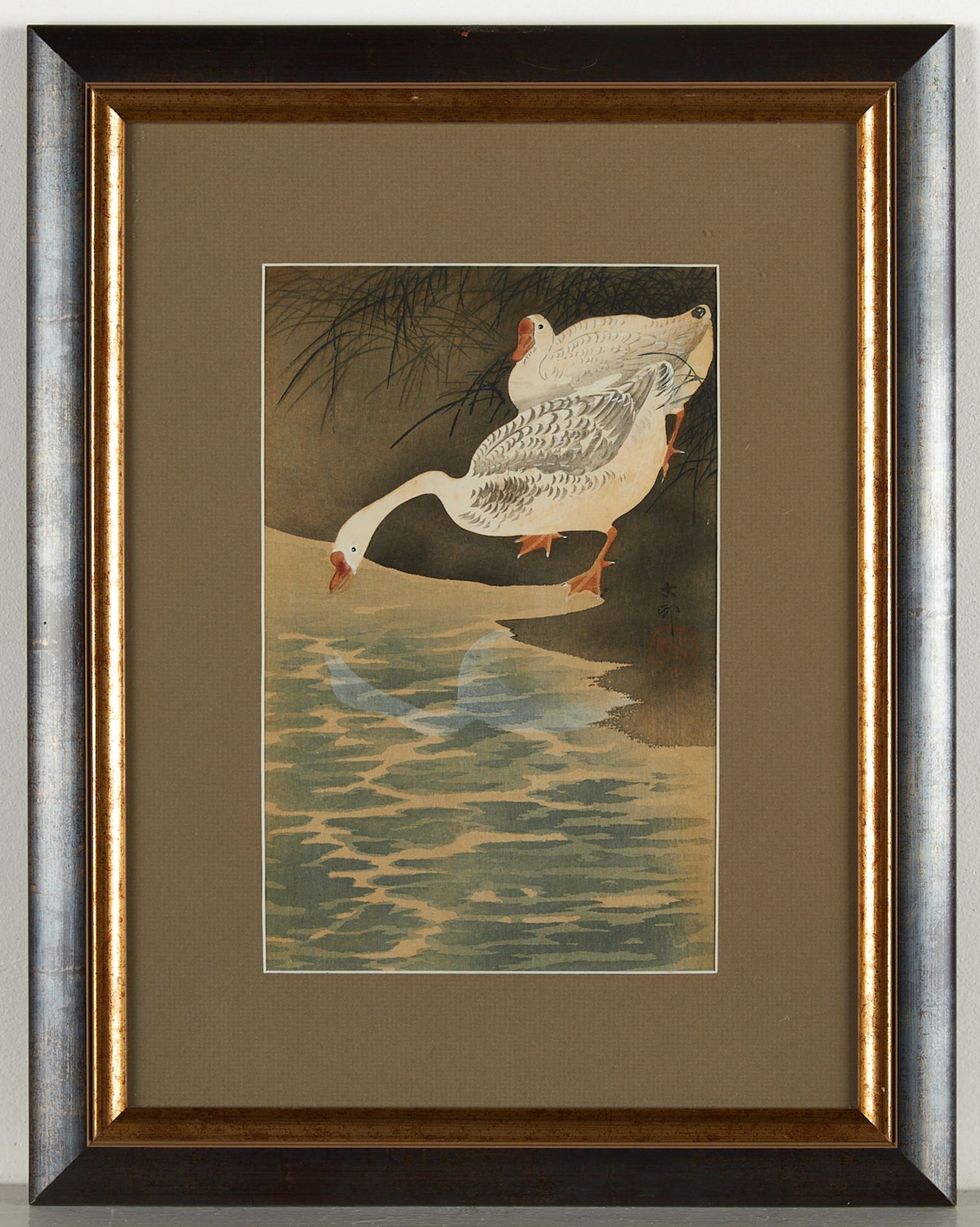 Ohara Koson "Geese on the Bank" Woodblock Print - Bild 3 aus 6